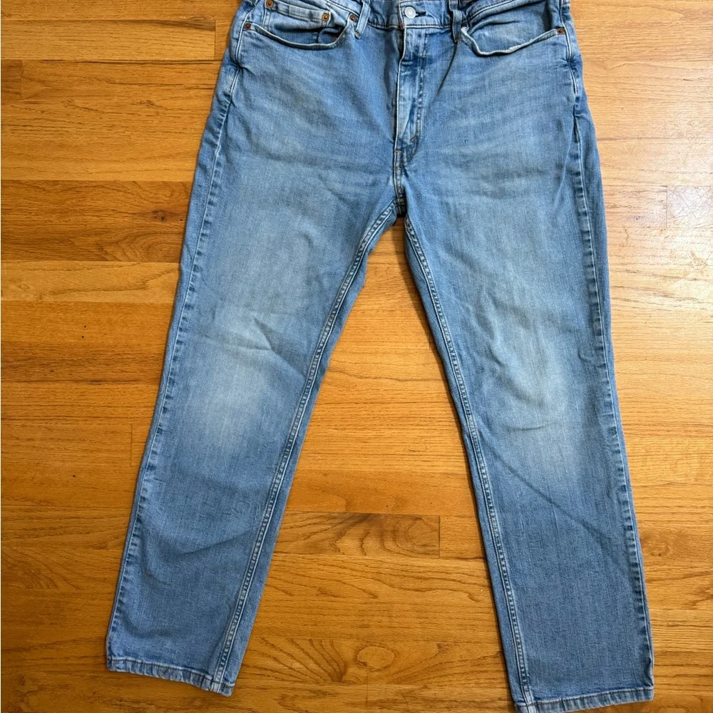 Levi Strauss & Co 514 Men’s 36x30‎ Light Wash Denim Blue Jeans, GUC